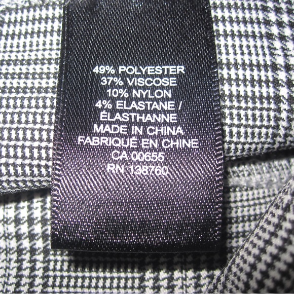Camber and Grace slim leg, black and white checked pants. Size small. - Picture 5 of 15